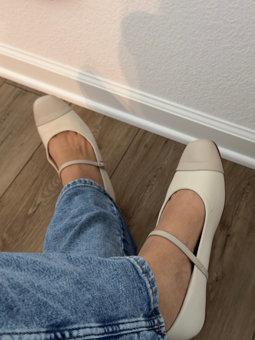 Classic Cream Mary Jane Flats for Women